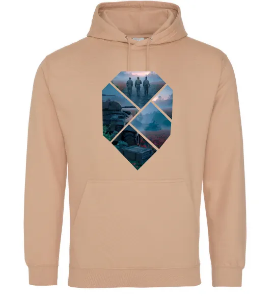 Жіноча толстовка (худі) WoT collage Пісочний фото