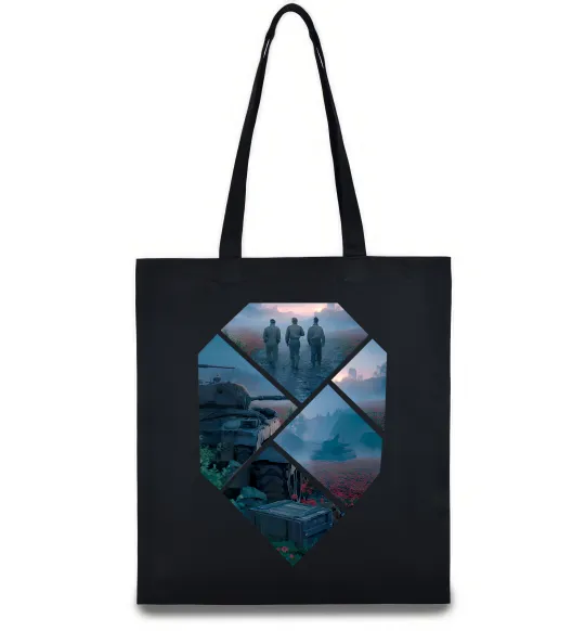 Еко-сумка WoT collage Чорний фото