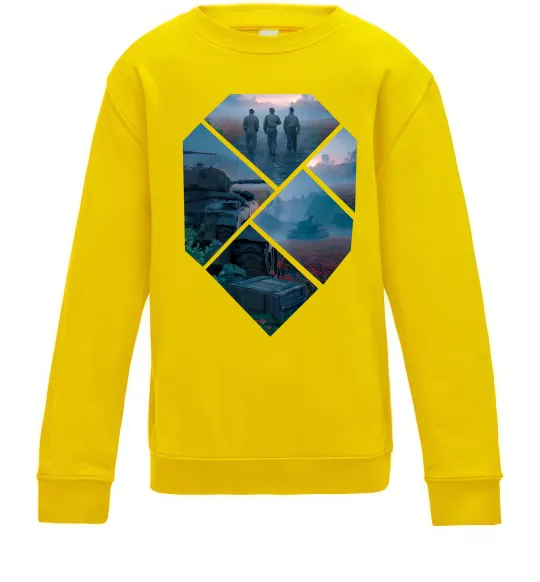 Дитячий світшот WoT collage Сонячно жовтий фото