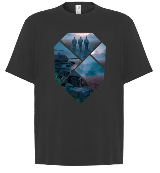 Футболка Оверсайз WoT collage Чорний фото