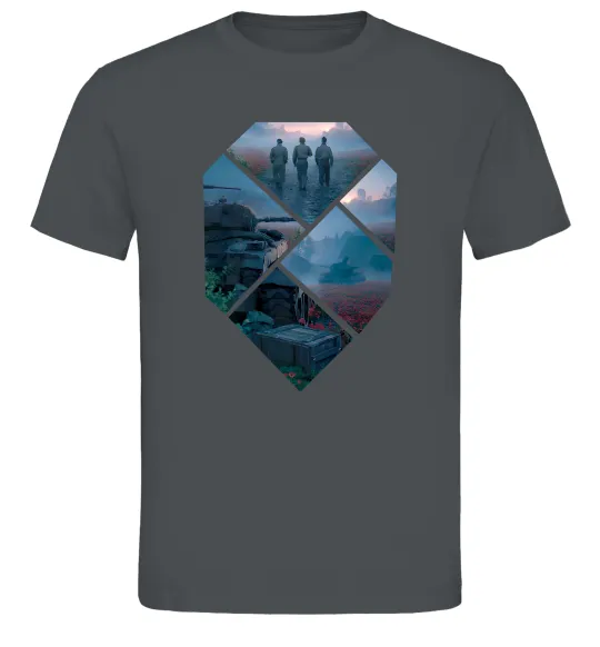 Чоловіча футболка WoT collage Графіт фото