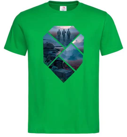 Чоловіча футболка WoT collage Зелений фото