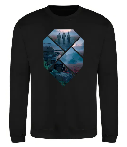 Світшот WoT collage Чорний фото