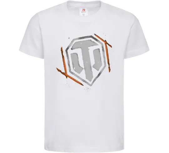 Дитяча футболка World of Tanks logo spray Білий фото