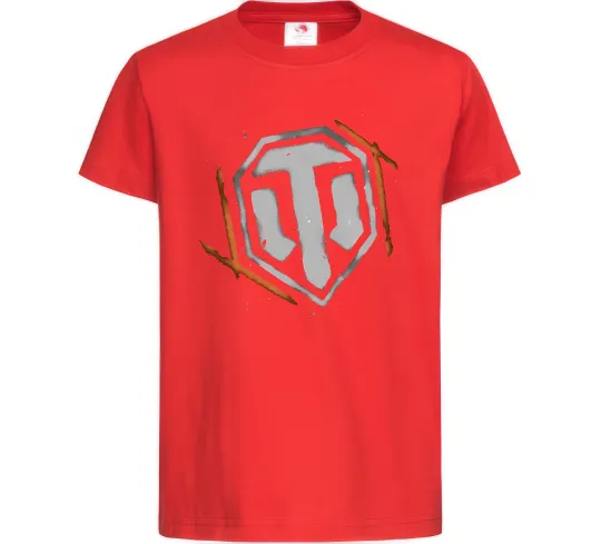 Дитяча футболка World of Tanks logo spray Червоний фото