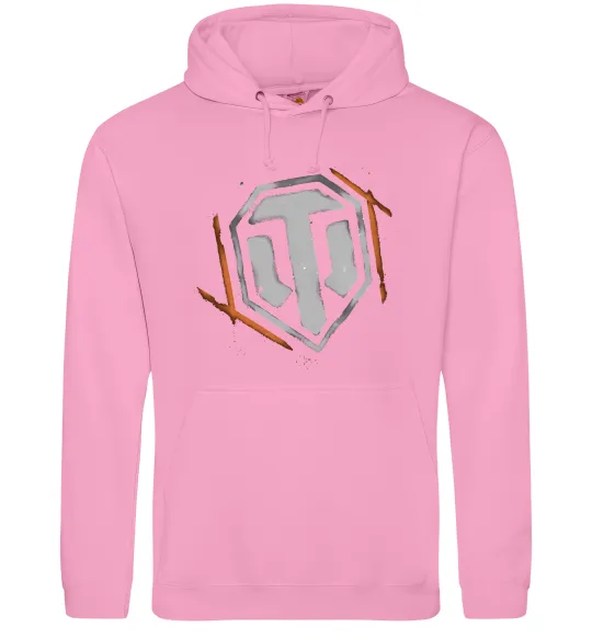 Чоловіча толстовка (худі) World of Tanks logo spray Рожевий фото