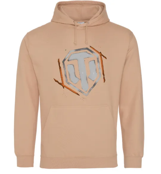 Жіноча толстовка (худі) World of Tanks logo spray Пісочний фото