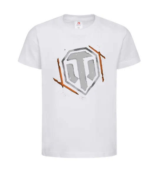 Дитяча футболка World of Tanks logo spray Білий фото