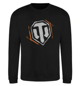 Світшот World of Tanks logo spray Чорний фото