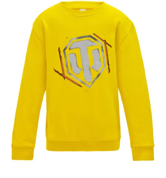 Дитячий світшот World of Tanks logo spray Сонячно жовтий фото