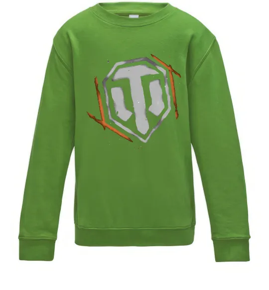 Дитячий світшот World of Tanks logo spray Лаймовий фото