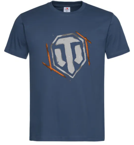 Чоловіча футболка World of Tanks logo spray Темно-синій фото