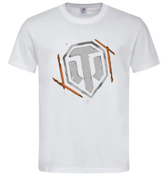 Чоловіча футболка World of Tanks logo spray Білий фото