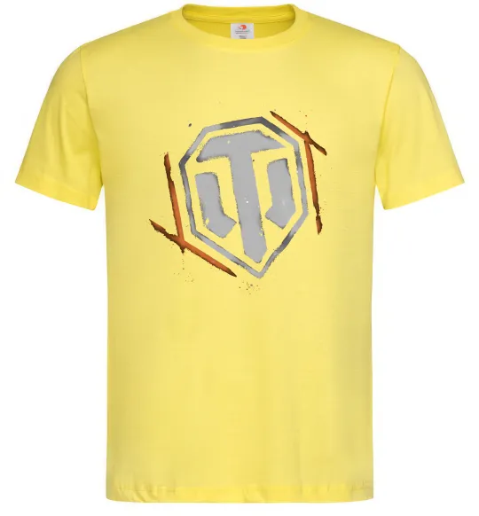 Чоловіча футболка World of Tanks logo spray Лимонний фото