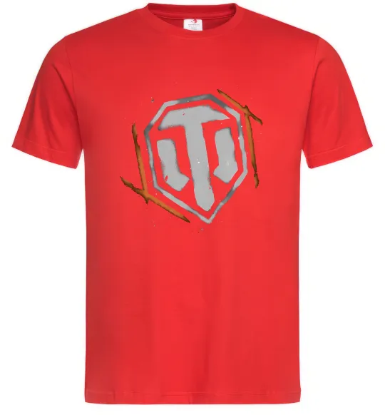 Чоловіча футболка World of Tanks logo spray Червоний фото