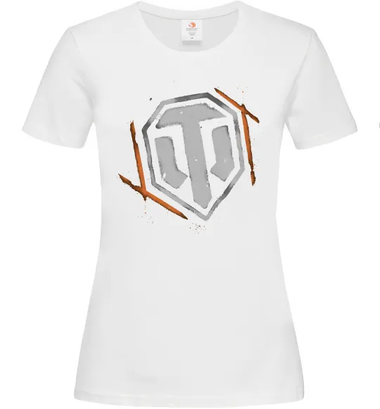 Жіноча футболка World of Tanks logo spray Білий фото