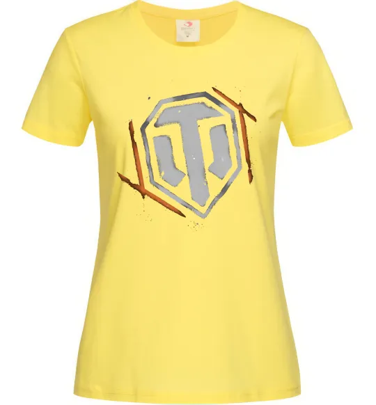 Жіноча футболка World of Tanks logo spray Лимонний фото