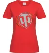 Жіноча футболка World of Tanks logo spray Червоний фото