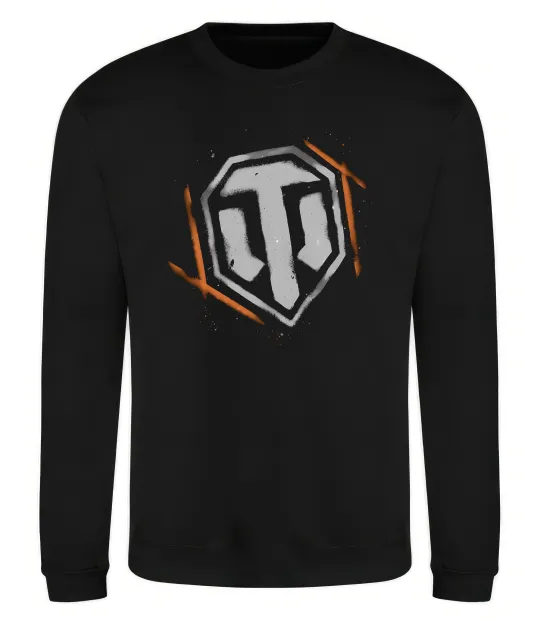 Світшот World of Tanks logo spray Чорний фото