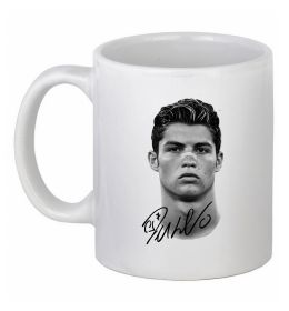 Чашка керамическая Молодий Ronaldo, колір - білий