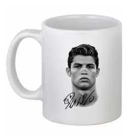 Чашка керамическая Молодий Ronaldo, колір - білий Белый фото