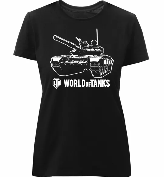 Жіноча преміум футболка World of Tank Чорний фото