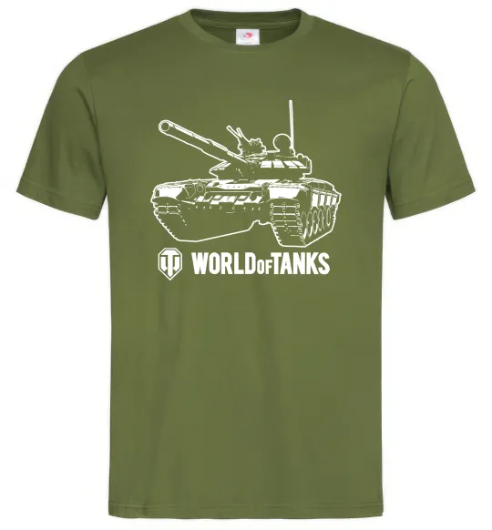 Чоловіча футболка World of Tank Оливковий фото