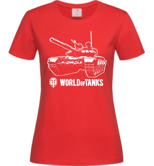 Жіноча футболка World of Tank Червоний фото