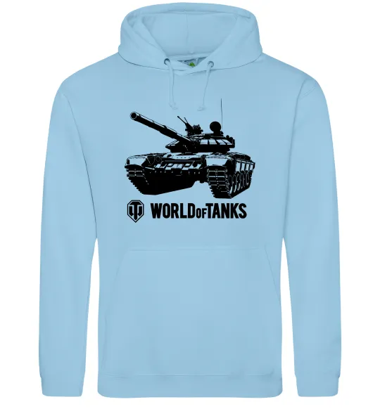 Чоловіча толстовка (худі) World of Tank Блакитний фото