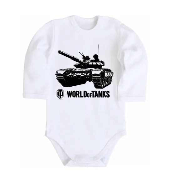 Дитячий бодік World of Tank Білий фото
