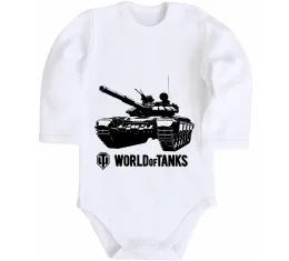 Дитячий бодік World of Tank Білий фото
