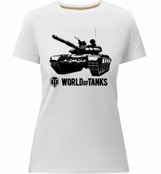 Жіноча преміум футболка World of Tank Білий фото