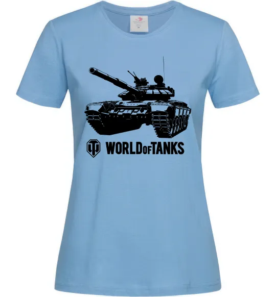 Жіноча футболка World of Tank Блакитний фото