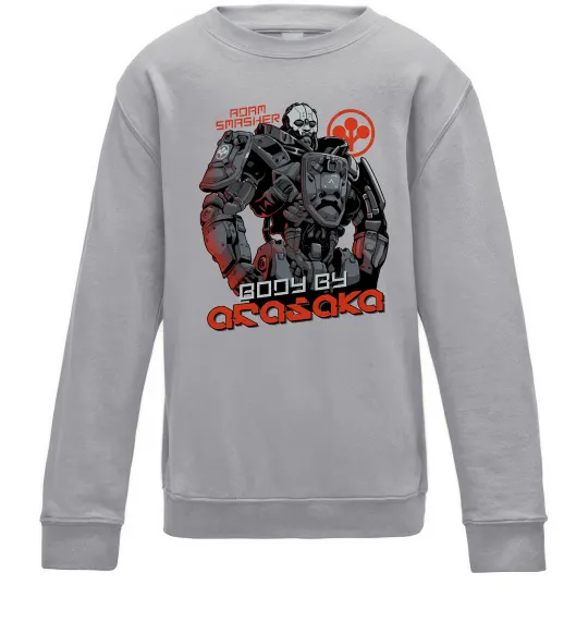 Дитячий світшот Cyberpunk Adam Smasher Сірий меланж фото