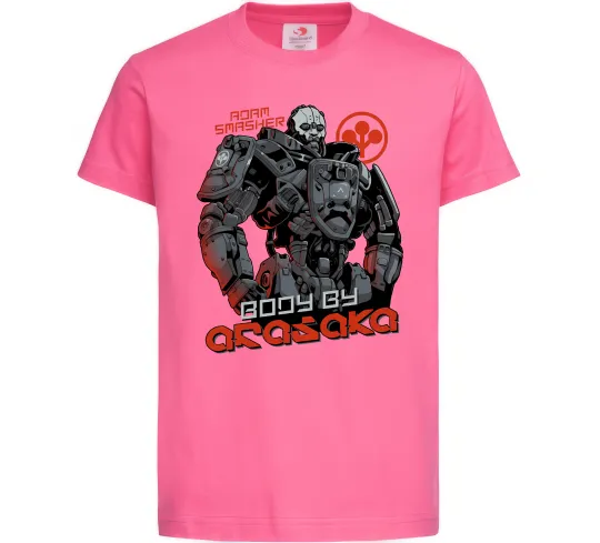 Дитяча футболка Cyberpunk Adam Smasher Яскраво-рожевий фото