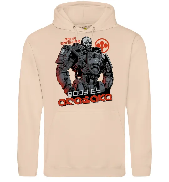 Жіноча толстовка (худі) Cyberpunk Adam Smasher Пісочний фото