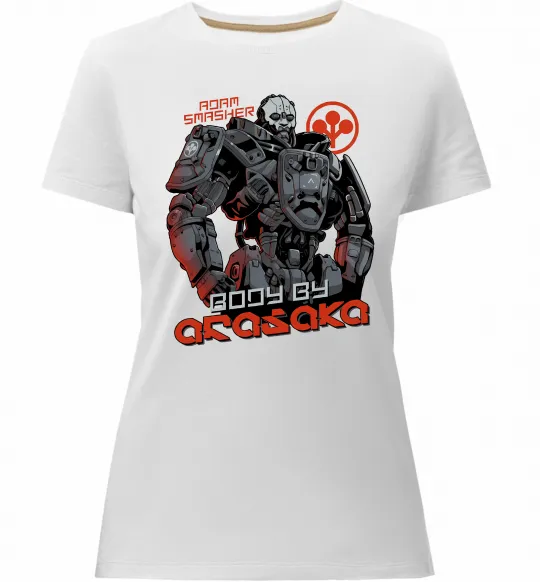 Жіноча преміум футболка Cyberpunk Adam Smasher Білий фото