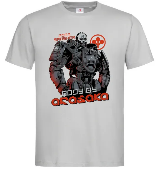 Чоловіча футболка Cyberpunk Adam Smasher Сірий фото