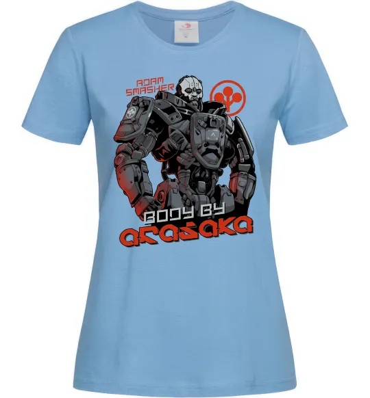Жіноча футболка Cyberpunk Adam Smasher Блакитний фото