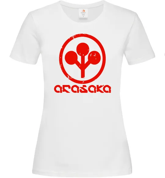 Жіноча футболка Cyberpunk Arasaka Білий фото