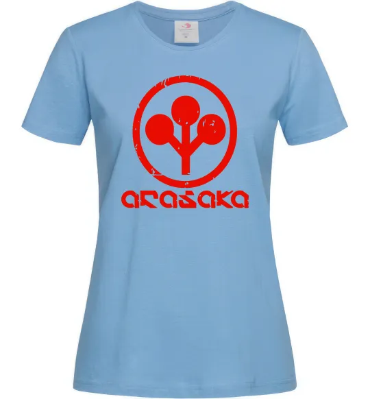 Жіноча футболка Cyberpunk Arasaka Блакитний фото