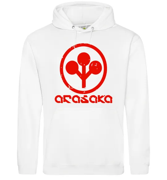 Чоловіча толстовка (худі) Cyberpunk Arasaka Білий фото