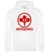 Чоловіча толстовка (худі) Cyberpunk Arasaka Білий фото