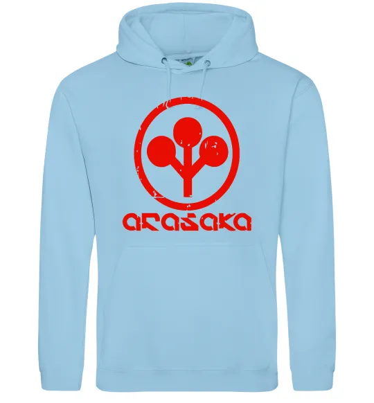 Чоловіча толстовка (худі) Cyberpunk Arasaka Блакитний фото