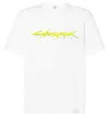 Футболка Оверсайз Cyberpunk2077 logo Белый фото