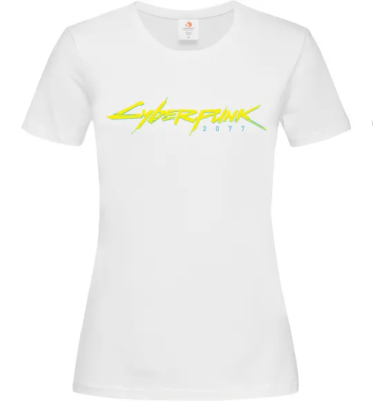 Жіноча футболка Cyberpunk2077 logo Білий фото