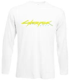 Лонгслив Cyberpunk2077 logo Белый фото