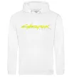 Чоловіча толстовка (худі) Cyberpunk2077 logo Білий фото
