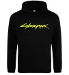 Женская толстовка (худи) Cyberpunk2077 logo Черный фото