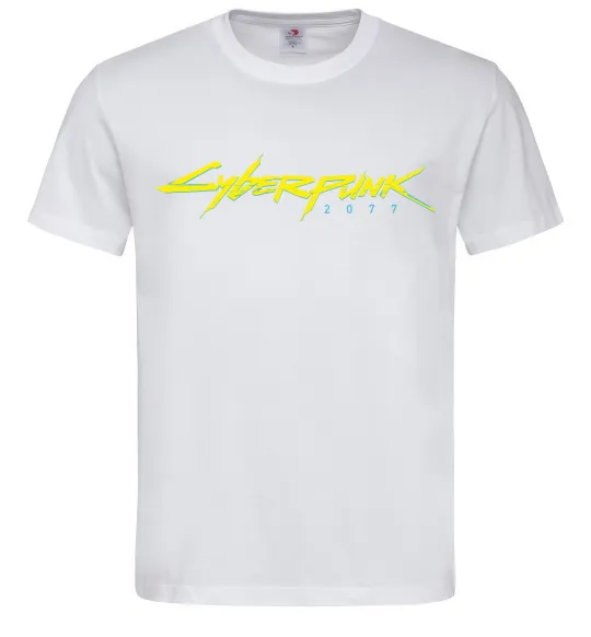 Мужская футболка Cyberpunk2077 logo Белый фото